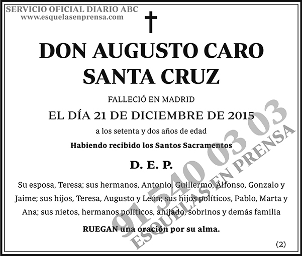 Augusto Caro Santa Cruz